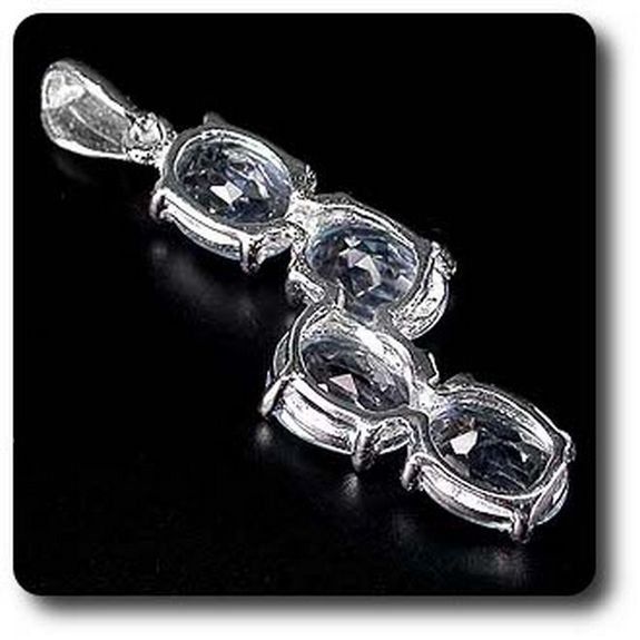 PENDENTIF TOPAZE BLEU