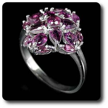 PINK RHODOLITE GARNET RING