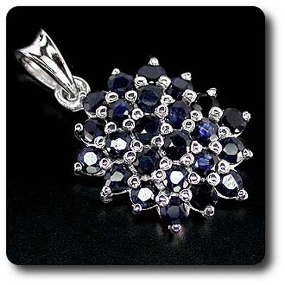 PENDENTIF SAPHIR NOIR