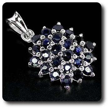 PENDENTIF SAPHIR NOIR