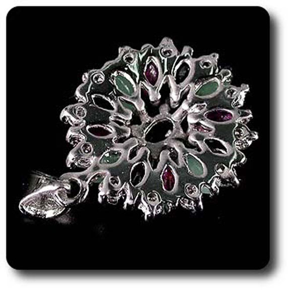 EMERALD RUBY SAPPHIRE PENDANT
