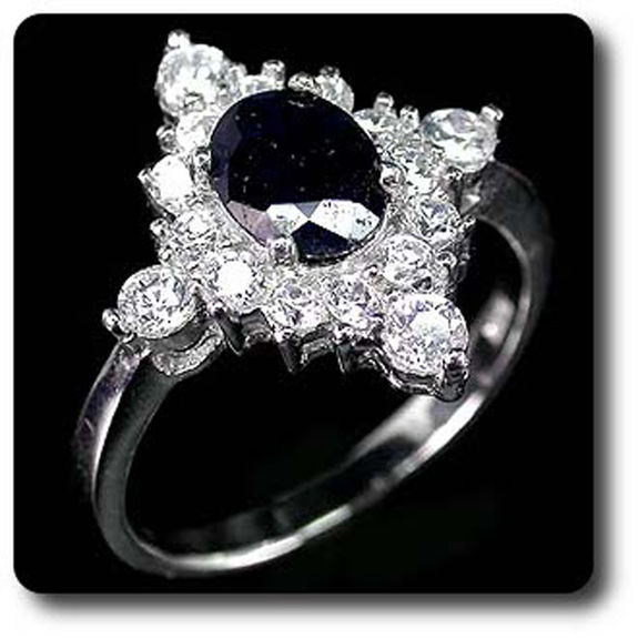 BAGUE SAPHIR BLEU