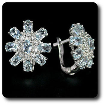 BLUE TOPAZ EARRINGS