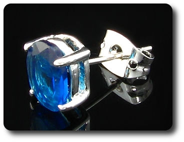 2x9mm Blue Sapphire Earrings