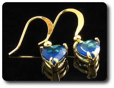 2x7mm Blue Sapphire Earrings