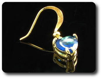 2x7mm Blue Sapphire Earrings