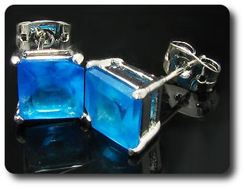 2x7mm Blue Sapphire Earrings