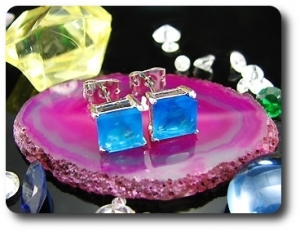 2x7mm Blue Sapphire Earrings