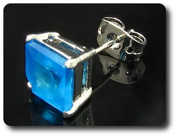 2x7mm Blue Sapphire Earrings
