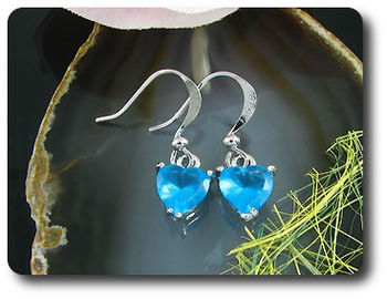 2x7mm Blue Sapphire Earrings
