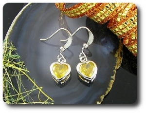 2x7mm Yellow Topaz Earrings