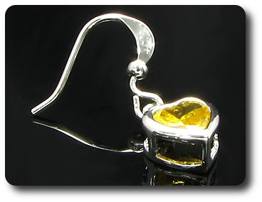 2x7mm Yellow Topaz Earrings