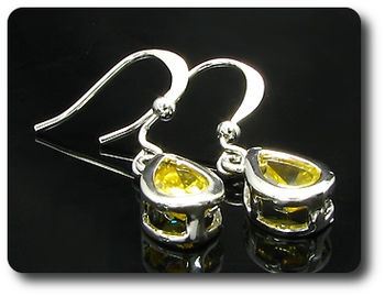 2x8mm Yellow Topaz Earrings