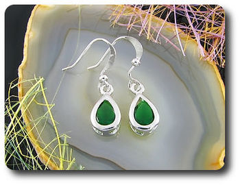 2x7mm Green Emerald Earrings