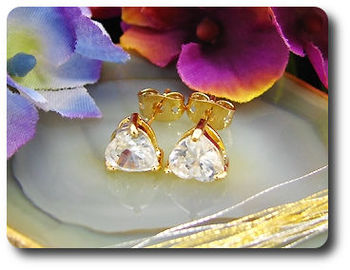 2x7mm Created Diamond Earrings