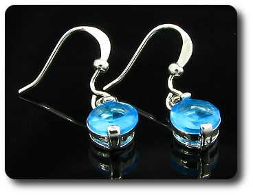 2x7mm Blue Sapphire Earrings