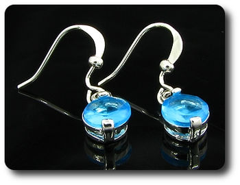 2x7mm Blue Sapphire Earrings