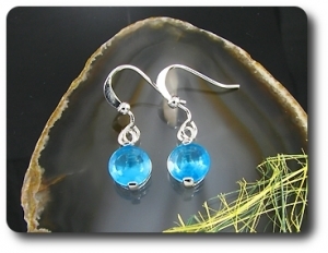 2x7mm Blue Sapphire Earrings