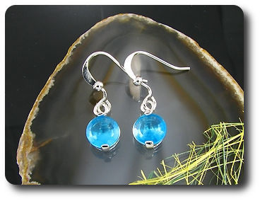 2x7mm Blue Sapphire Earrings