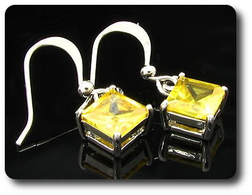 BOUCLES D'OREILLE TOPAZE JAUNE