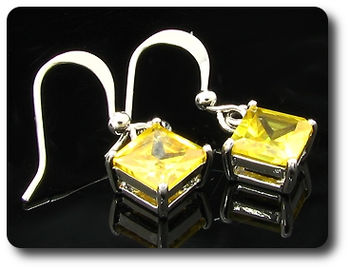 BOUCLES D'OREILLE TOPAZE JAUNE