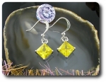 BOUCLES D'OREILLE TOPAZE JAUNE