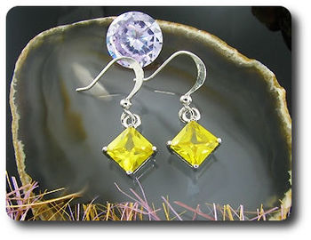 BOUCLES D'OREILLE TOPAZE JAUNE