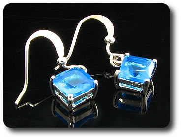 2x5mm Blue Sapphire Earrings