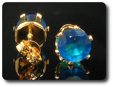 2x7mm Blue Sapphire Earrings