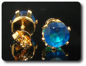 2x7mm Blue Sapphire Earrings