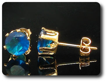 2x7mm Blue Sapphire Earrings
