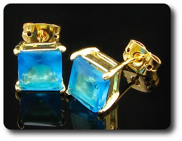 2x7mm Blue Sapphire Earrings