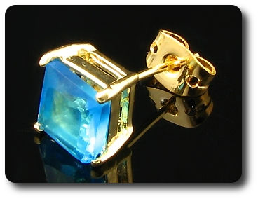 2x7mm Blue Sapphire Earrings
