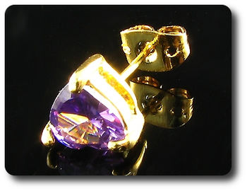 2x7mm Purple Amethyst Earrings