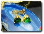 2x7mm Green Emerald Earrings