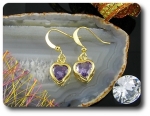 2x7mm Purple Amethyst Earrings