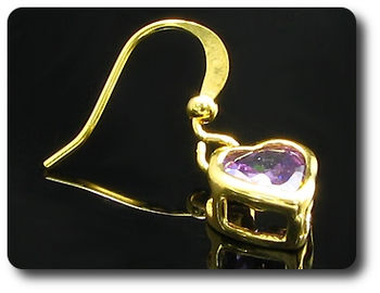 2x7mm Purple Amethyst Earrings