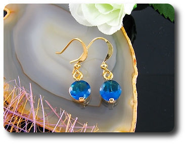 2x7mm Blue Sapphire Earrings