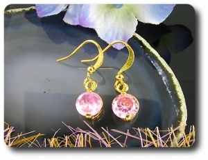 2x7mm Pink Sapphire Earrings