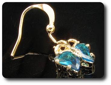 4x7mm Blue Sapphire Earrings