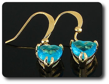 2x7mm Blue Sapphire Earrings