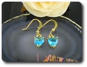 2x7mm Blue Sapphire Earrings