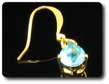 2x8mm Blue Sapphire Earrings