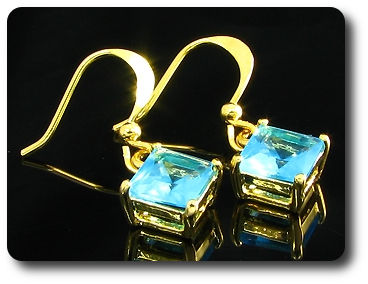 2x6mm Blue Sapphire Earrings