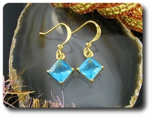 2x6mm Blue Sapphire Earrings