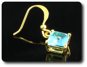 2x6mm Blue Sapphire Earrings