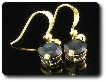 BOUCLES D'OREILLE SAPHIR NOIR
