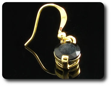 BOUCLES D'OREILLE SAPHIR NOIR