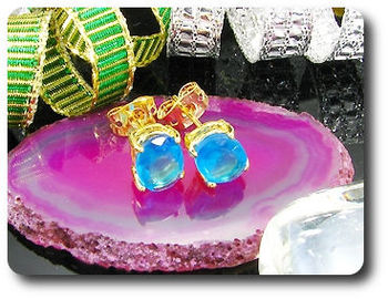 2x8mm Blue Sapphire Earrings