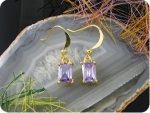 2x7mm Purple Amethyst Earrings